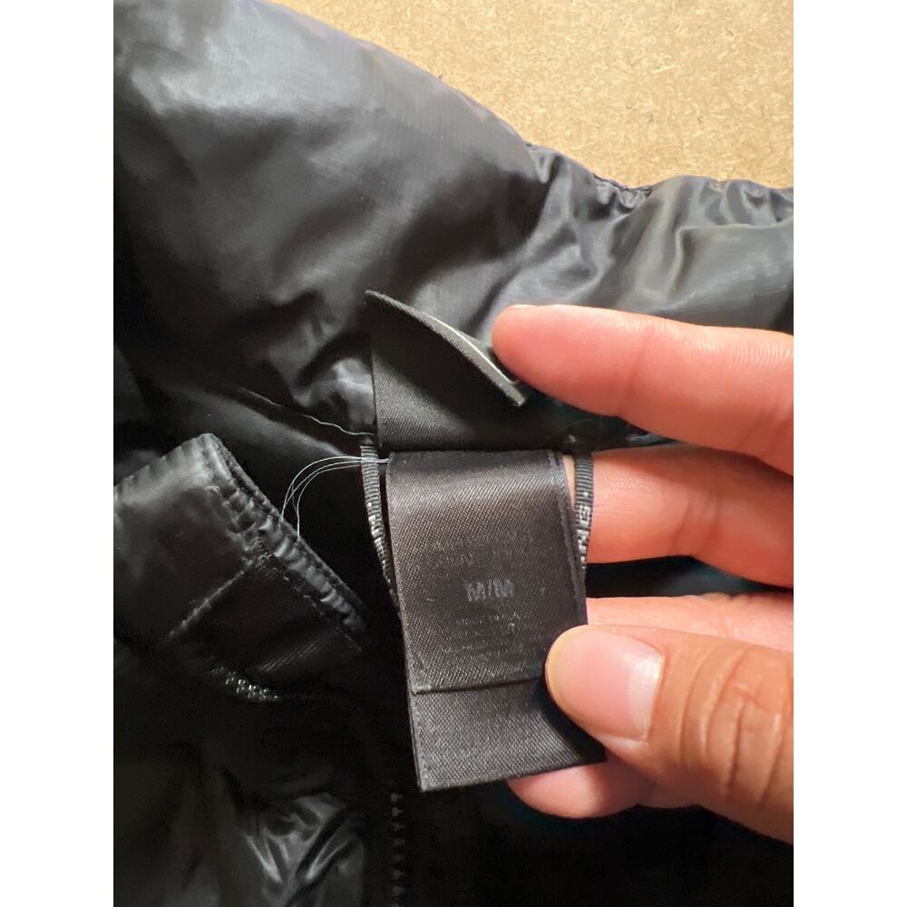 The North Face Down Puffer Coat Womens Medium Black Long 700 Fill Parka - Picture 9 of 10